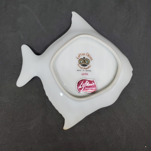 Vintage Lefton Striped Fish Trinket Dish AJ170 - Picture 4 of 9